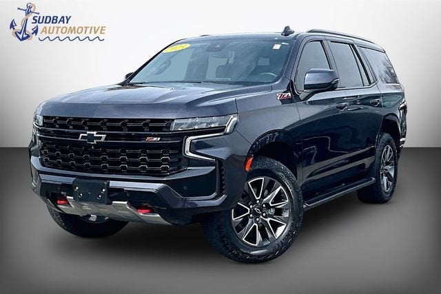 2023 Chevrolet Tahoe Z71 in Dark Ash Metallic — front three-quarter view