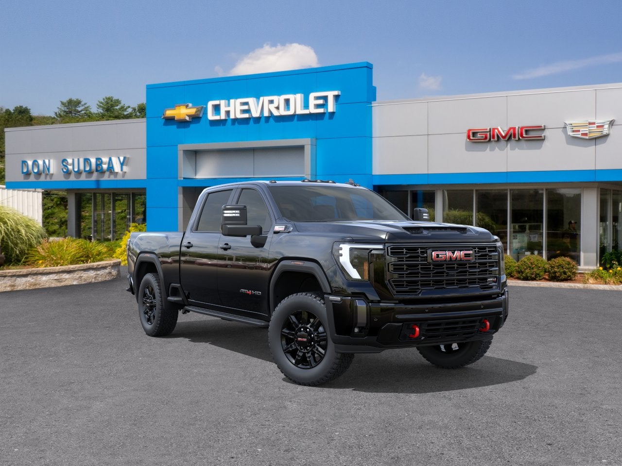 2026 GMC Sierra 2500 HD AT4 in Onyx Black — front three-quarter view