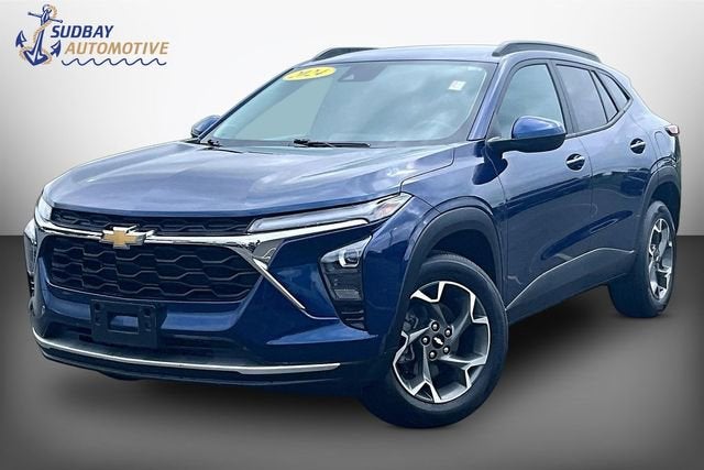 2024 Chevrolet Trax LT in Blue Glow Metallic — front three-quarter view